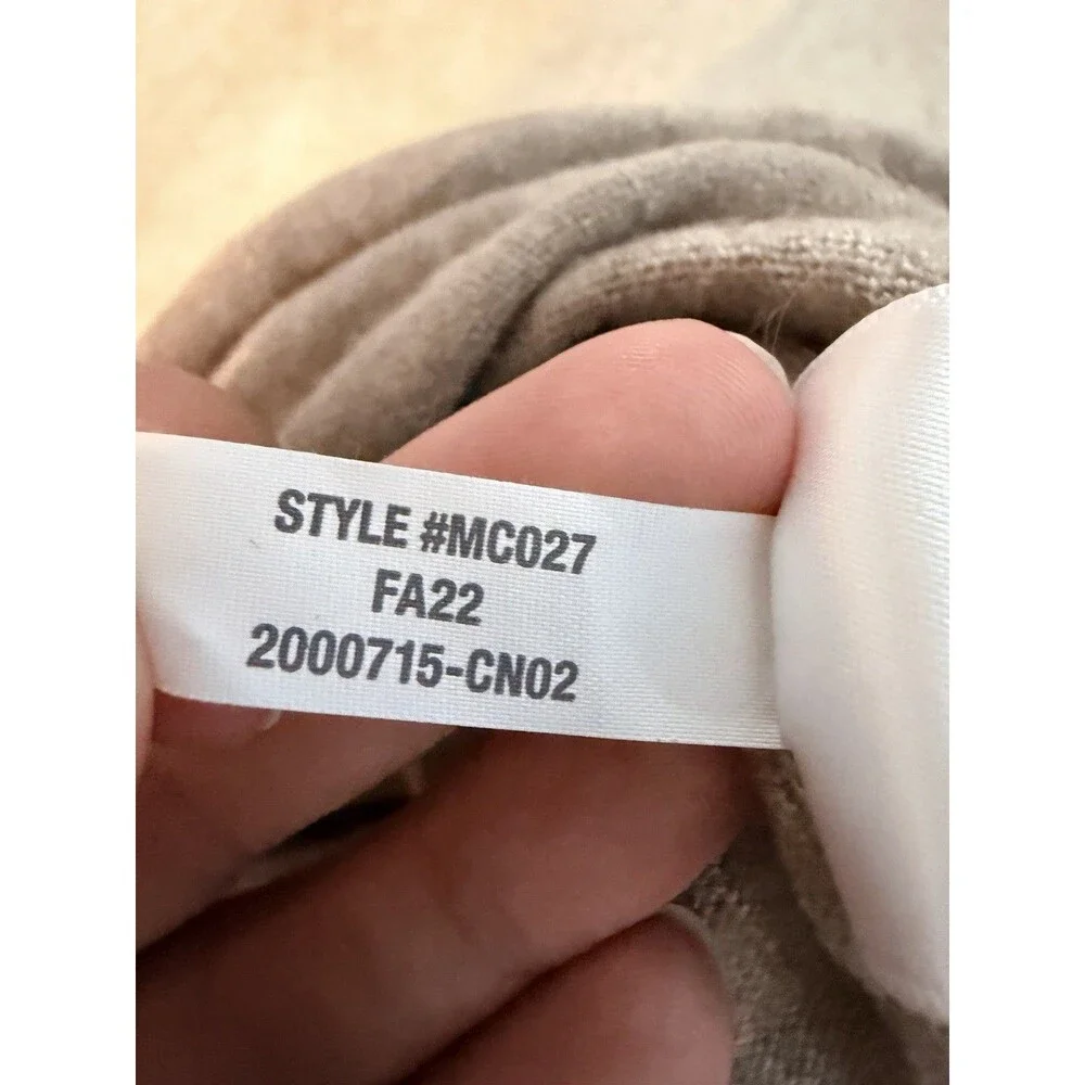 Madewell Ashbury Mockneck Sweater XL Tan Heather Hazelwood Minimalist Capsule
